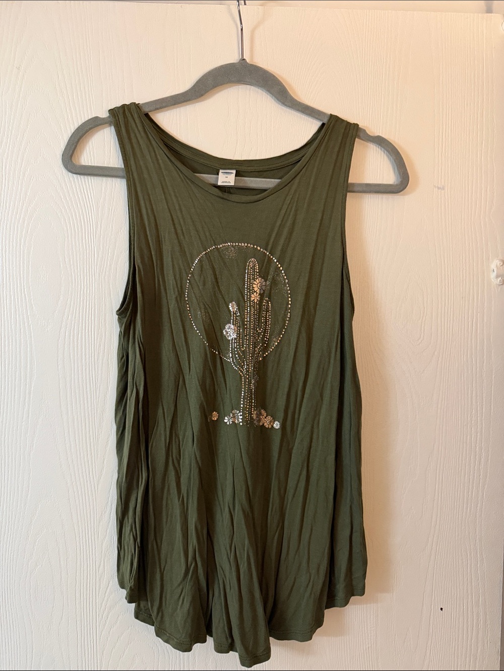 Old Navy Olive Green Studded Cactus Tank